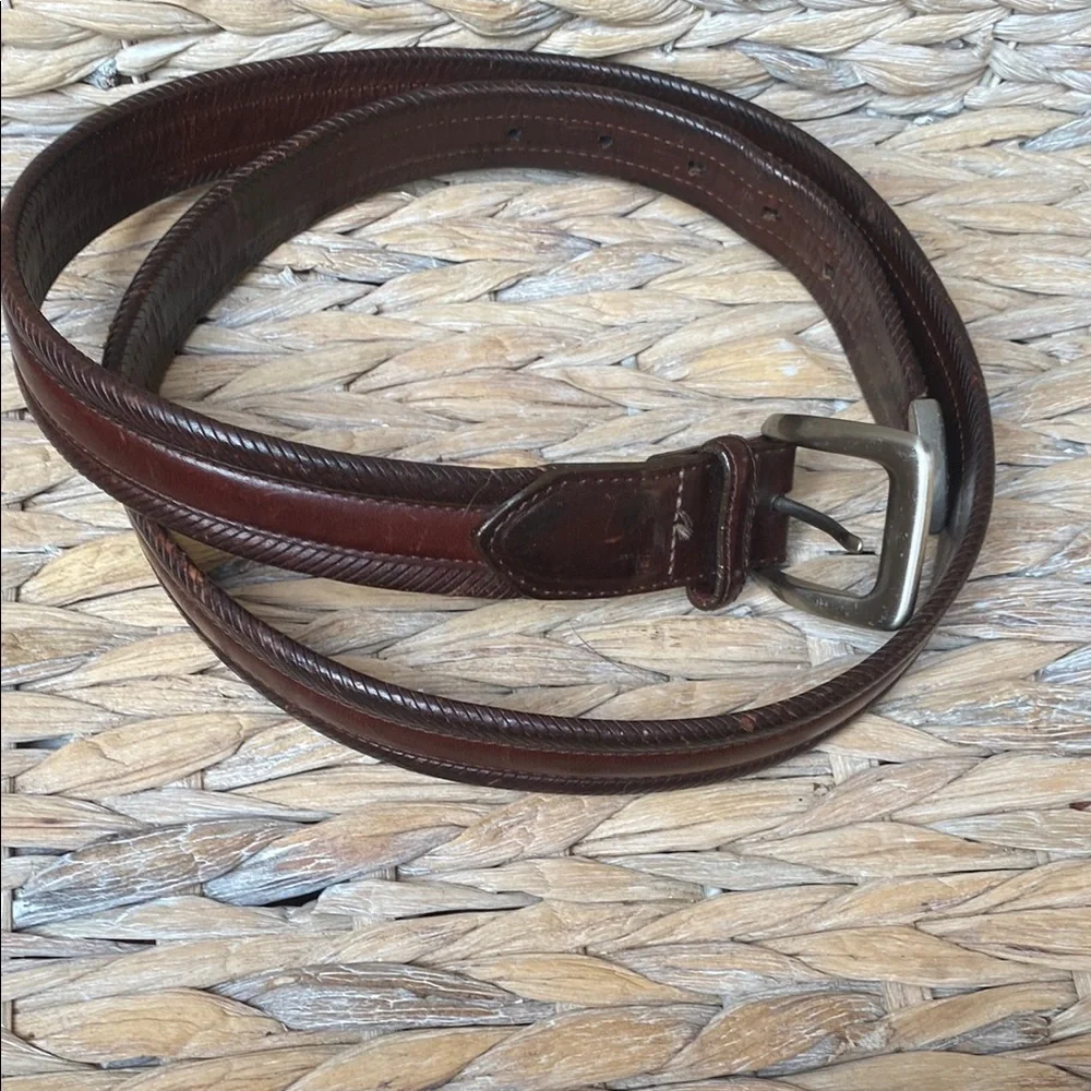 Men's Brown Leather Belt by Brighton Sz 42